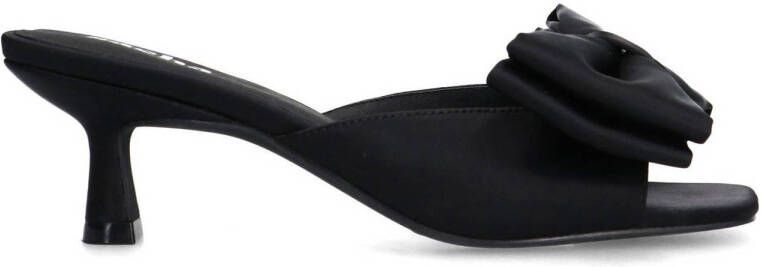 Sacha Dames Zwarte muiltjes met hak en strik