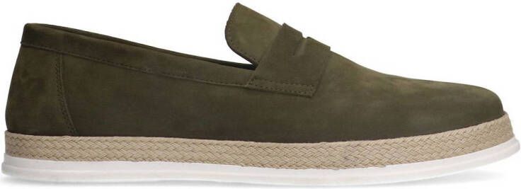 Sacha Heren Olijfgroene nubuck loafers