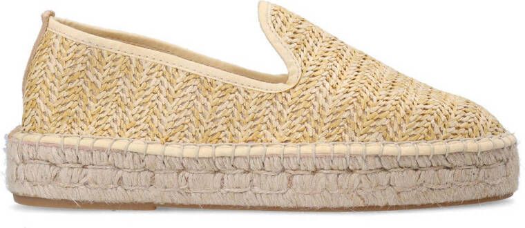 Sacha Dames Beige raffia espadrilles