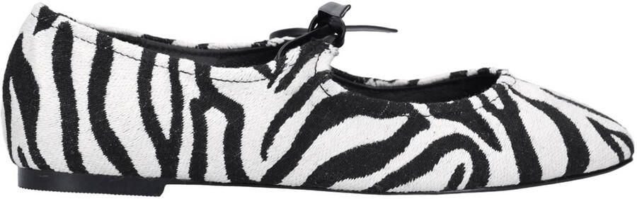 Sacha ballerina's met zebraprint zwart wit