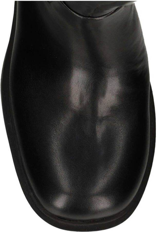 Sacha Dames Zwarte multi buckle biker boots met brede schacht