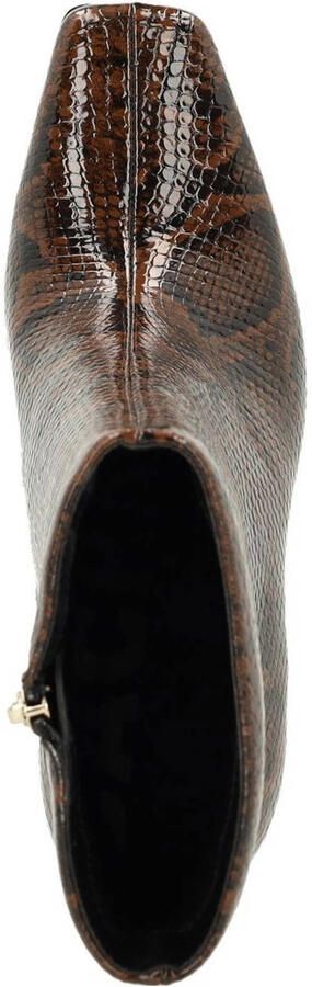Sacha Dames Bruine snake enkellaarsjes met hak - Foto 3