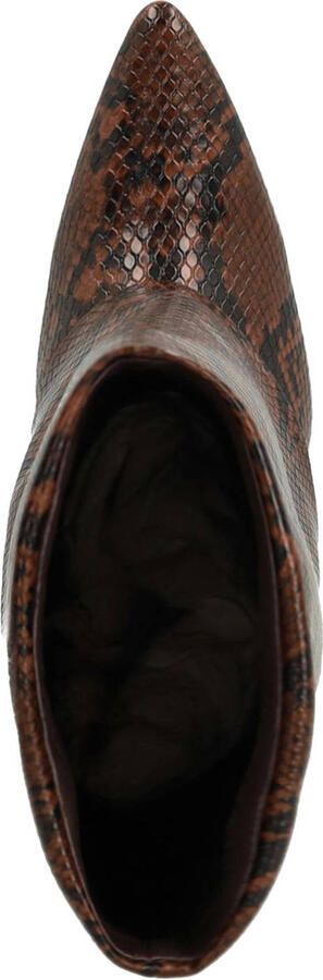 Sacha hoge laarzen met flap en slangenprint bruin - Foto 3