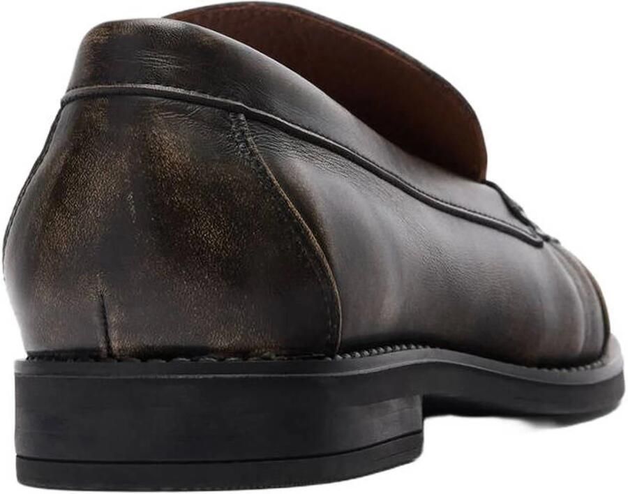 Sacha Dames Greywashed leren loafers met rimpel design - Foto 2