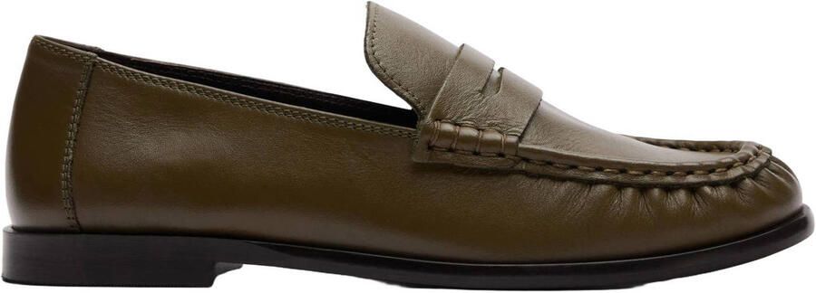 Sacha Dames Groene leren loafers