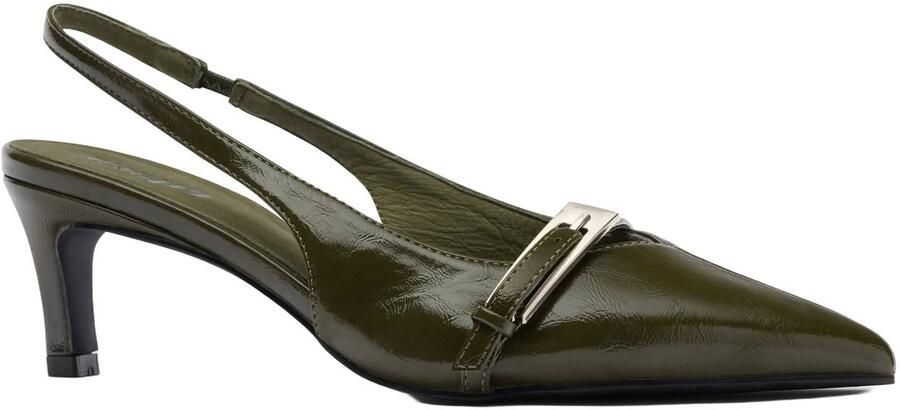 Sacha Dames Groene lak slingbacks met gesp