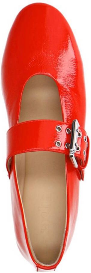 Sacha Dames Rode lak buckle ballerina's