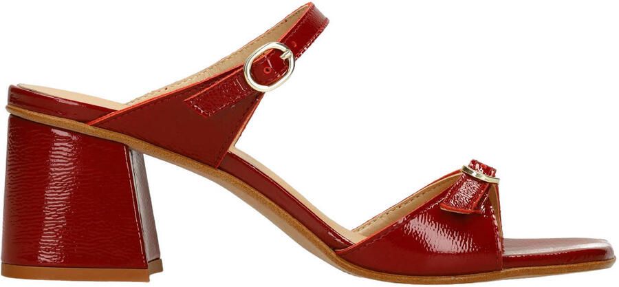 Sacha Dames Rode lakleren sandalen met hak