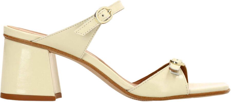 Sacha Dames Gele lakleren sandalen met hak