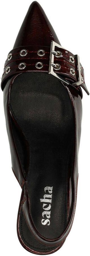 Sacha Dames Burgundy buckle slingbacks - Foto 3