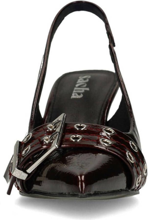 Sacha Dames Burgundy buckle slingbacks - Foto 2