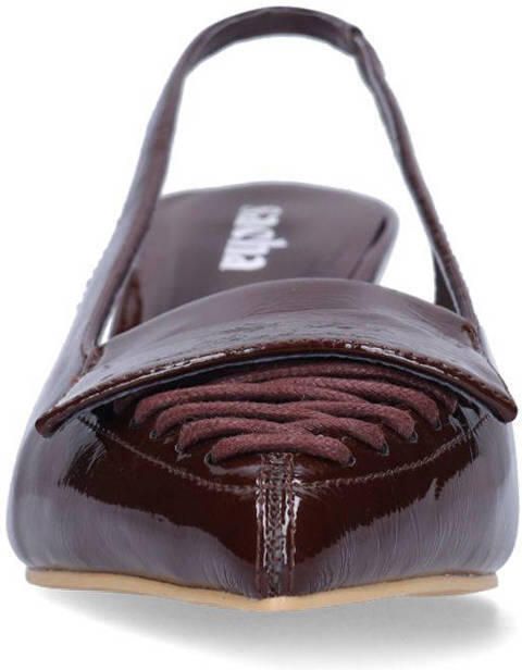 Sacha Dames Bruine lak slingbacks - Foto 2