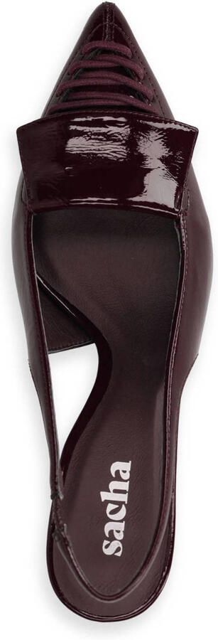 Sacha Dames Bruine lak slingbacks - Foto 3