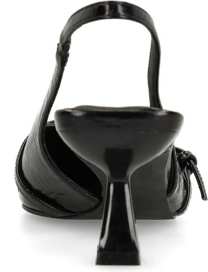 Sacha Dames Zwarte slingback pumps met gespen