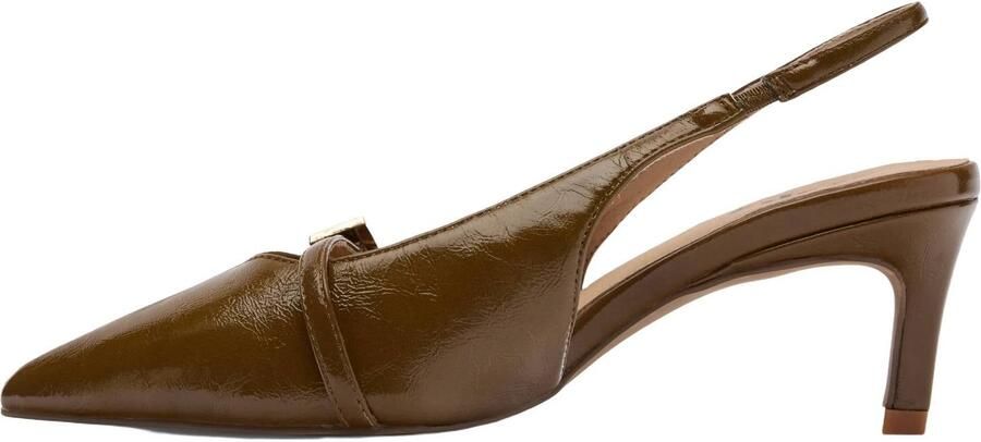 Sacha Dames Bruine lak slingbacks met gesp - Foto 3