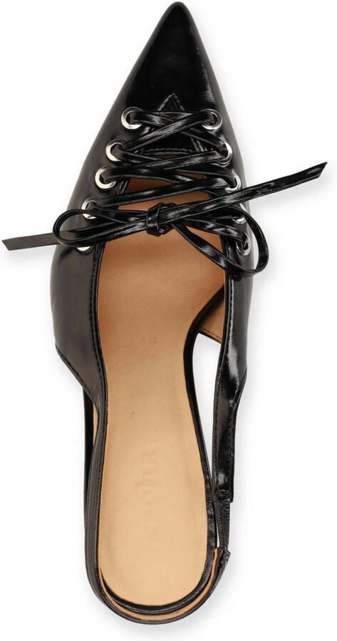Sacha Dames Zwarte slingbacks met veters - Foto 3