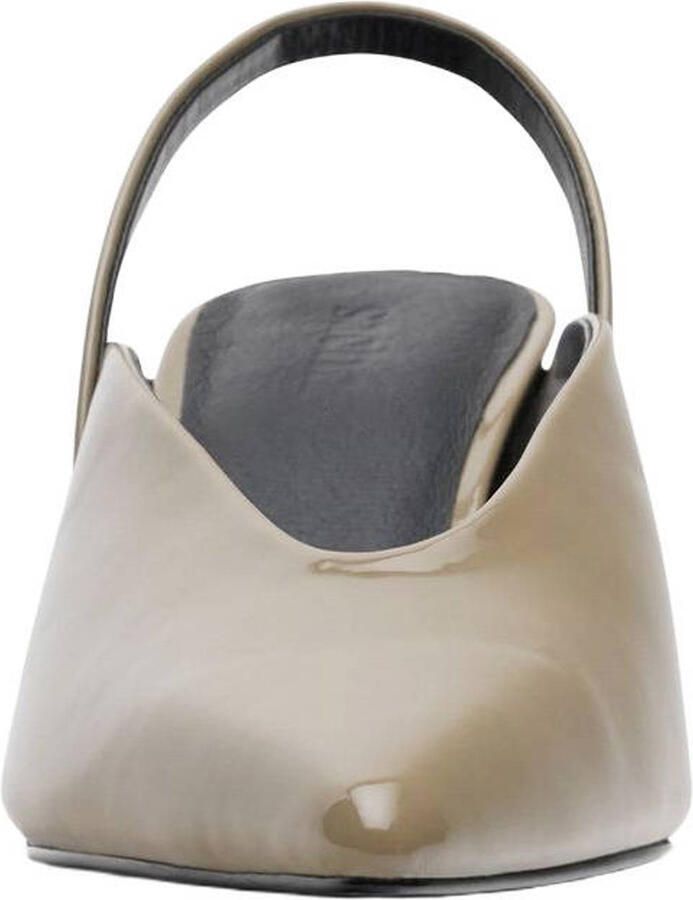 Sacha lakleren slingback pumps met hak kaki - Foto 2