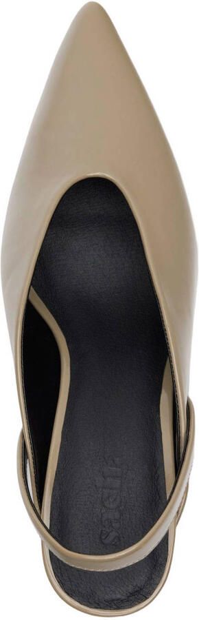 Sacha lakleren slingback pumps met hak kaki - Foto 2
