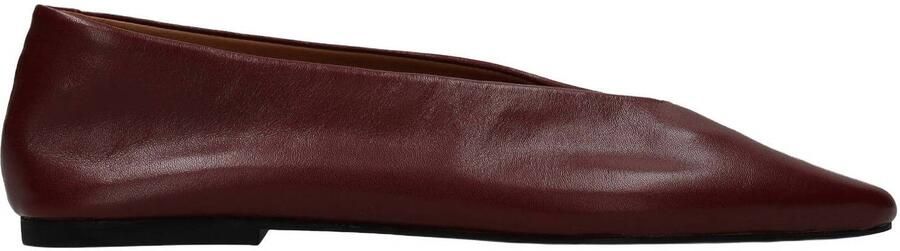 Sacha leren ballerina's donkerrood