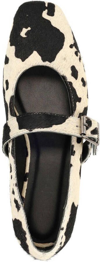 Sacha leren ballerina's met koeienprint bruin ecru - Foto 3