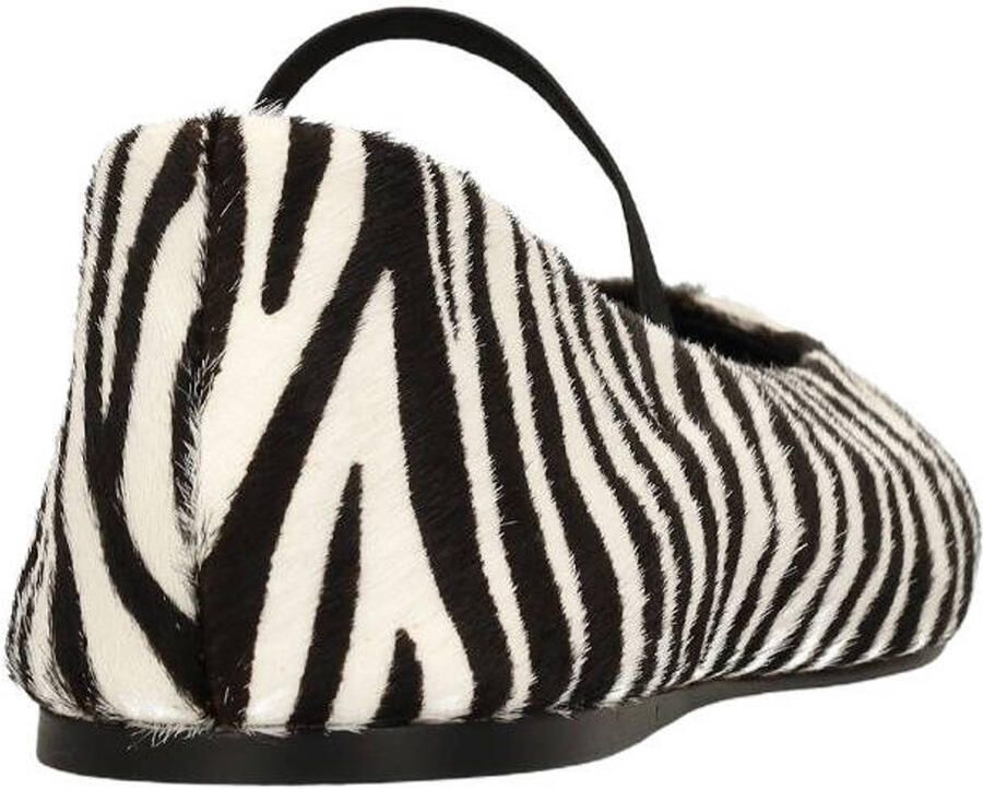 Sacha leren ballerina's met zebraprint zwart wit - Foto 3