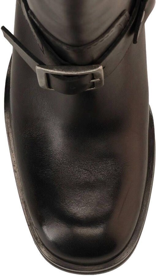 Sacha leren bikerboots met blokhak zwart - Foto 2