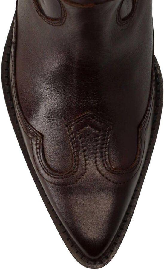 Sacha Dames Bordeaux rode leren cowboylaarzen