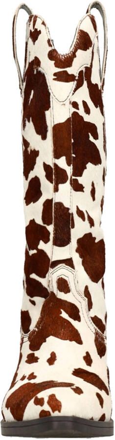 Sacha leren cowboylaarzen met koeienprint bruin ecru - Foto 2