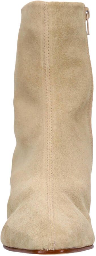 Sacha Dames Beige suède enkellaarsjes met hak - Foto 2