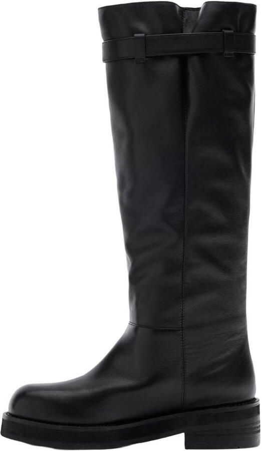 Sacha Dames Zwarte leren buckle biker boots - Foto 3