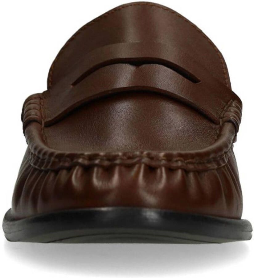 Sacha Dames Bruine leren loafers