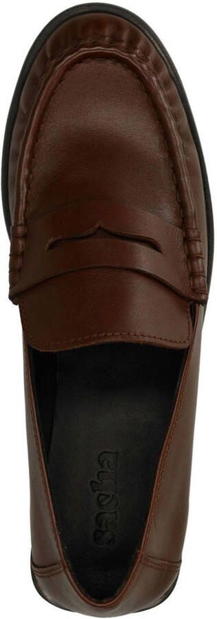 Sacha Dames Bruine leren loafers - Foto 2