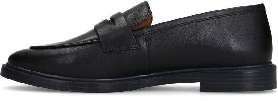 Sacha Dames Zwarte leren penny loafers