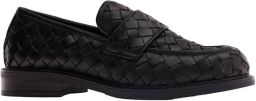 Sacha Dames Zwarte leren gevlochten loafers