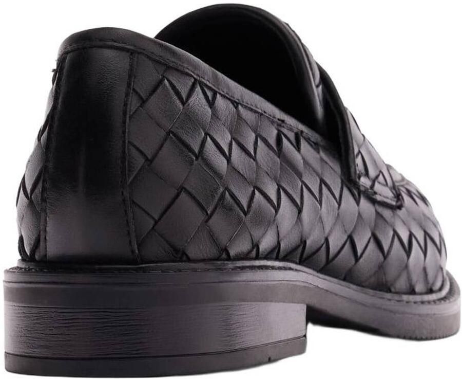 Sacha Dames Zwarte leren gevlochten loafers - Foto 2