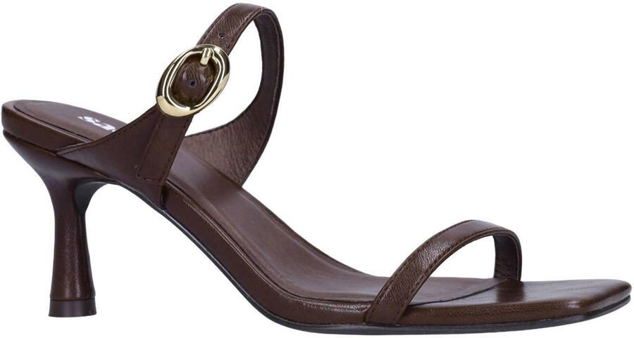 Sacha Dames Bruine leren sandalen met hak - Foto 2