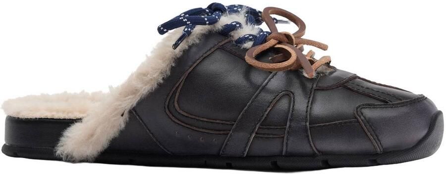 Sacha Dames Greywashed faux fur sneaker muiltjes - Foto 3