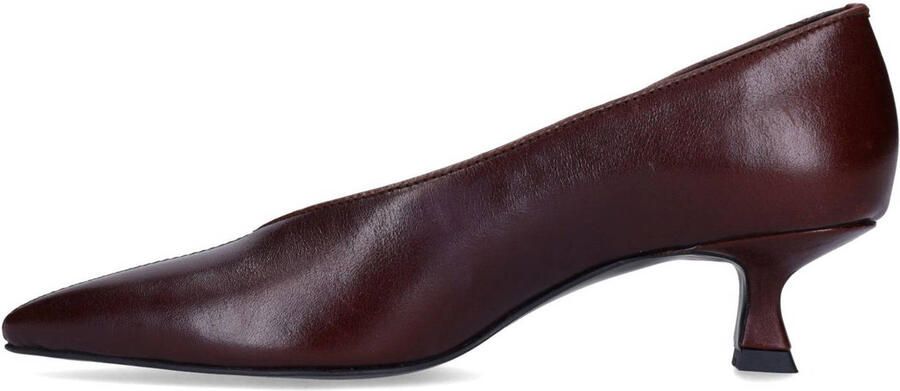 Sacha Dames Bordeaux rode leren pumps