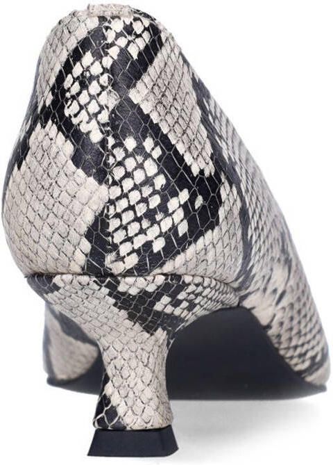 Sacha leren pumps met slangenprint grijs - Foto 2