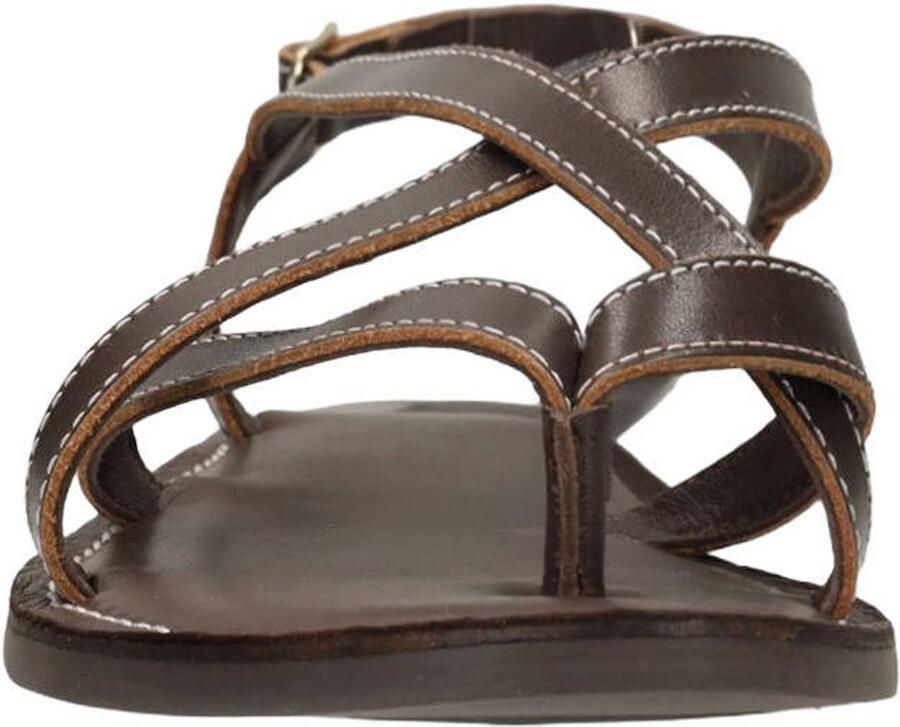 Sacha Dames Bruine leren sandalen - Foto 3