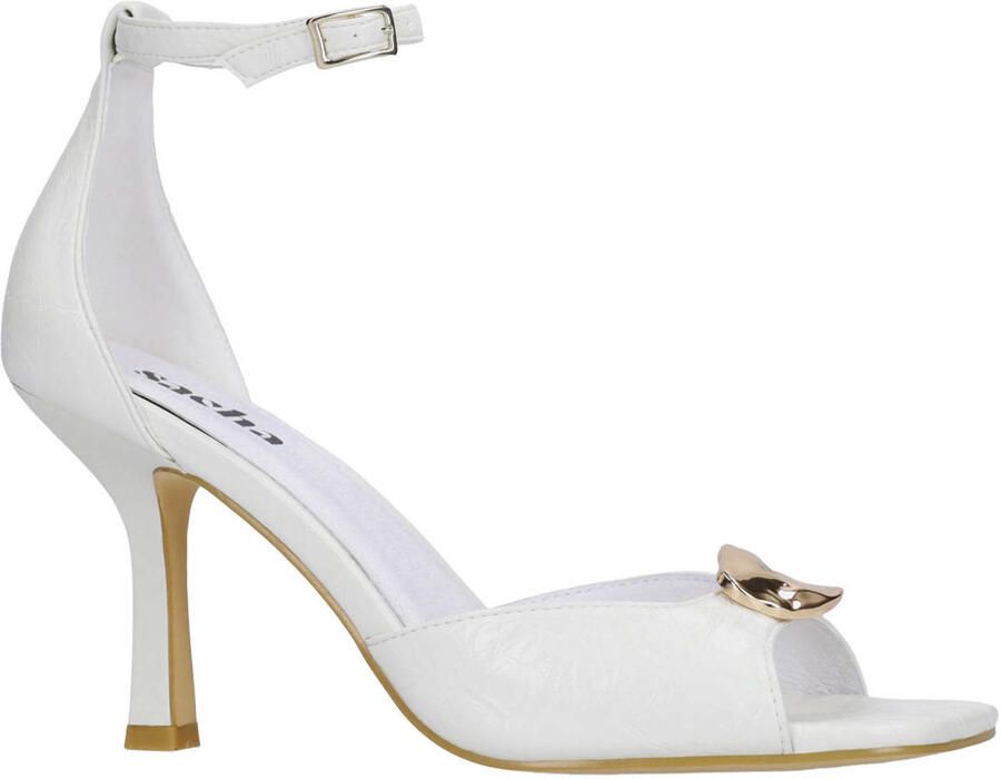 Sacha Dames Witte leren sandalen met hak - Foto 2
