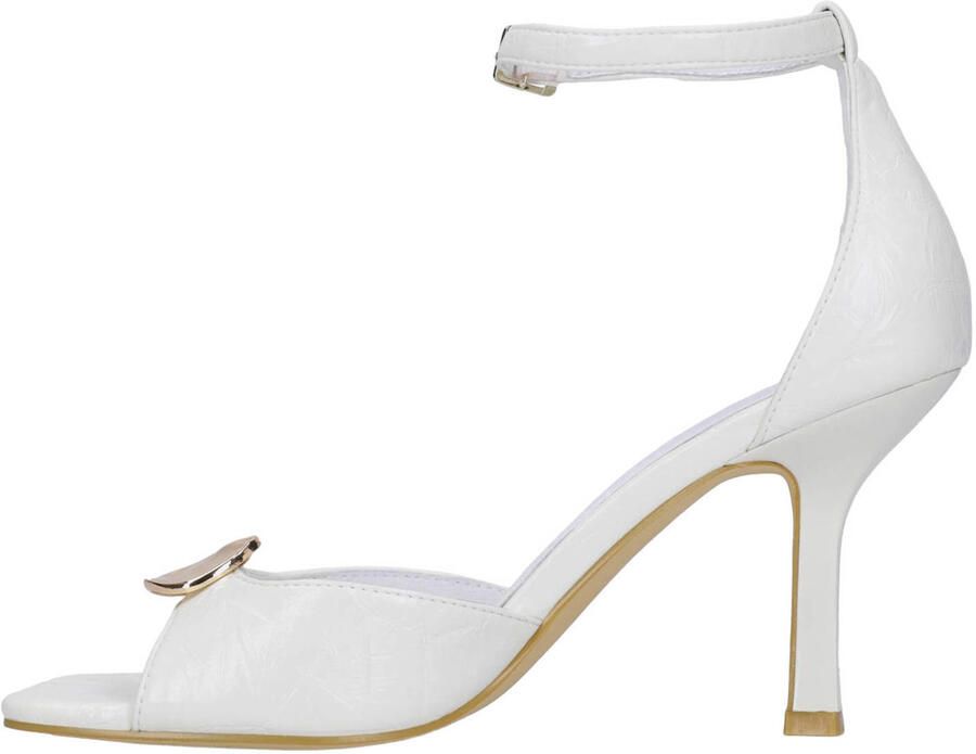 Sacha Dames Witte leren sandalen met hak - Foto 3