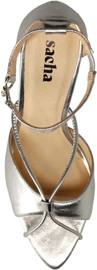 Sacha leren sandalettes zilver metallic - Foto 3