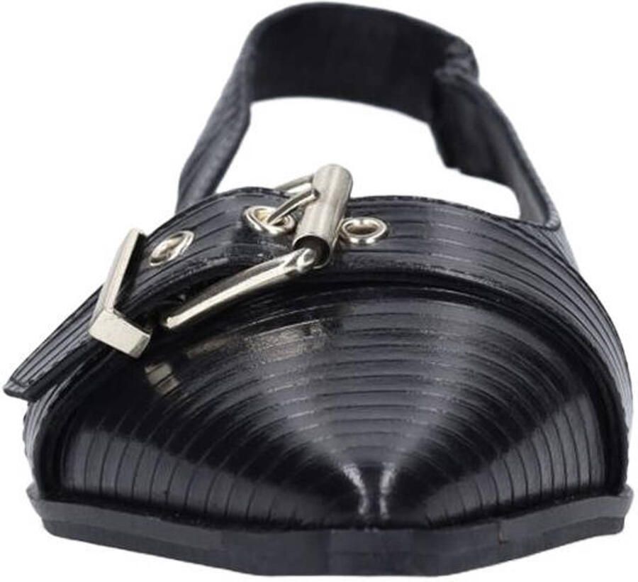 Sacha leren slingback loafers met siergesp zwart - Foto 2