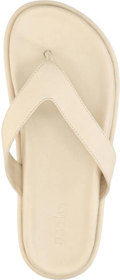 Sacha Dames Off white leren slippers - Foto 2