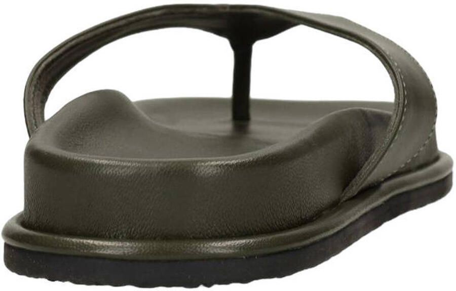 Sacha Dames Groene leren slippers - Foto 2