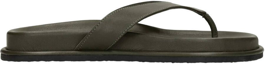 Sacha Dames Groene leren slippers