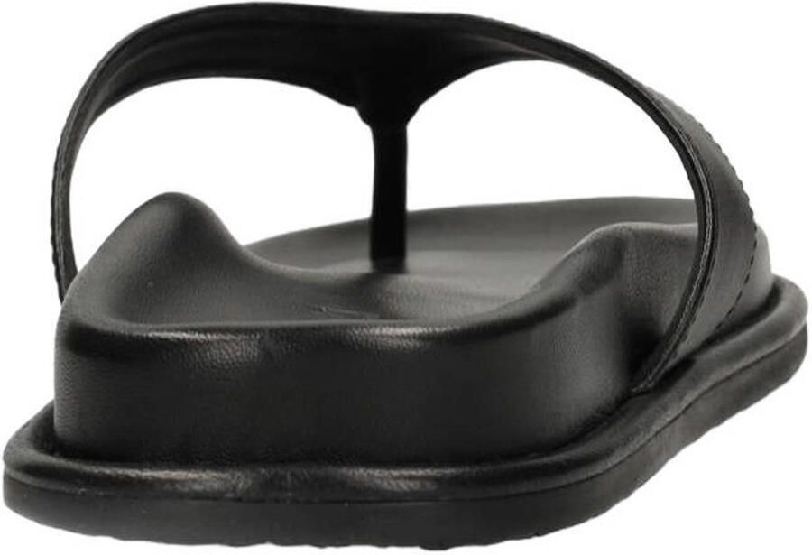 Sacha Dames Zwarte leren slippers - Foto 2
