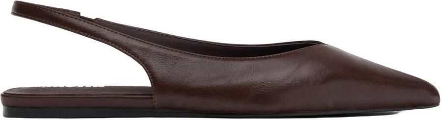 Sacha Dames Donkerbruine platte slingbacks