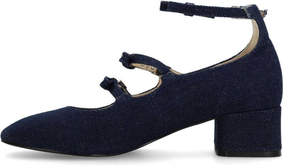 Sacha Dames Donkerblauwe denim Mary Jane's - Foto 3